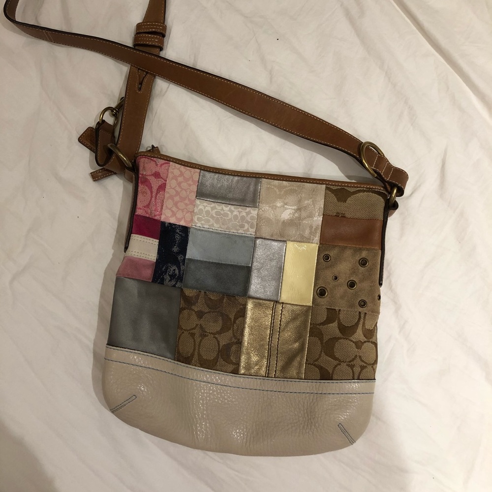 Authentic Patchwork Coach Crossbody Bag